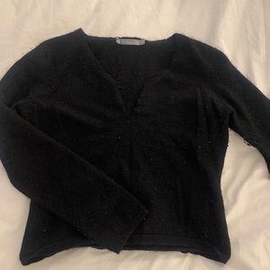 Black cashmere sweater